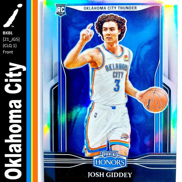Oklahoma City Thunder (Josh Giddey) - BKBL [21_JG5] - Rookie Card (RC) - Picture 1 of 3